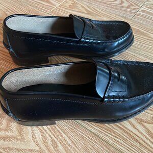 Haruta black leather loafers